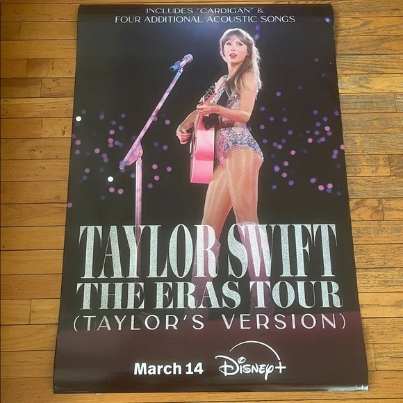 Taylor Swift 27x40 Disney Original Movie Poster ‘The Eras Tour’ Double Side Rare - Picture 1 of 11